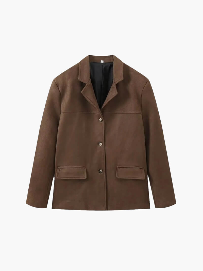 Wildlederoptik Kurzjacke für Damen