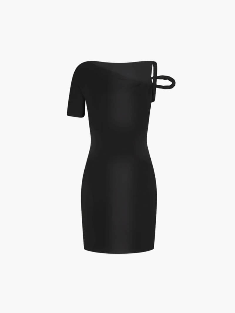 Asymmetrisches Minikleid mit Träger für Damen