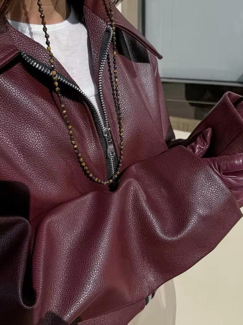 Kunstleder Jacke für Damen
