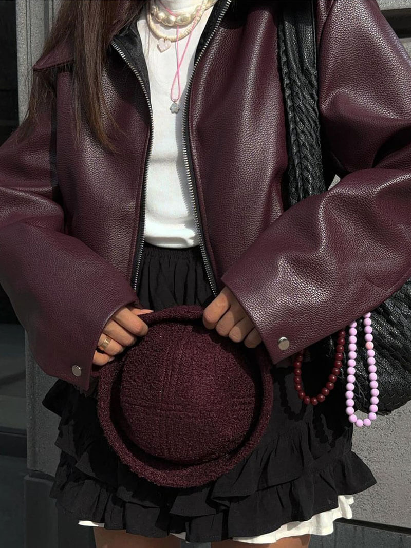 Kunstleder Jacke für Damen