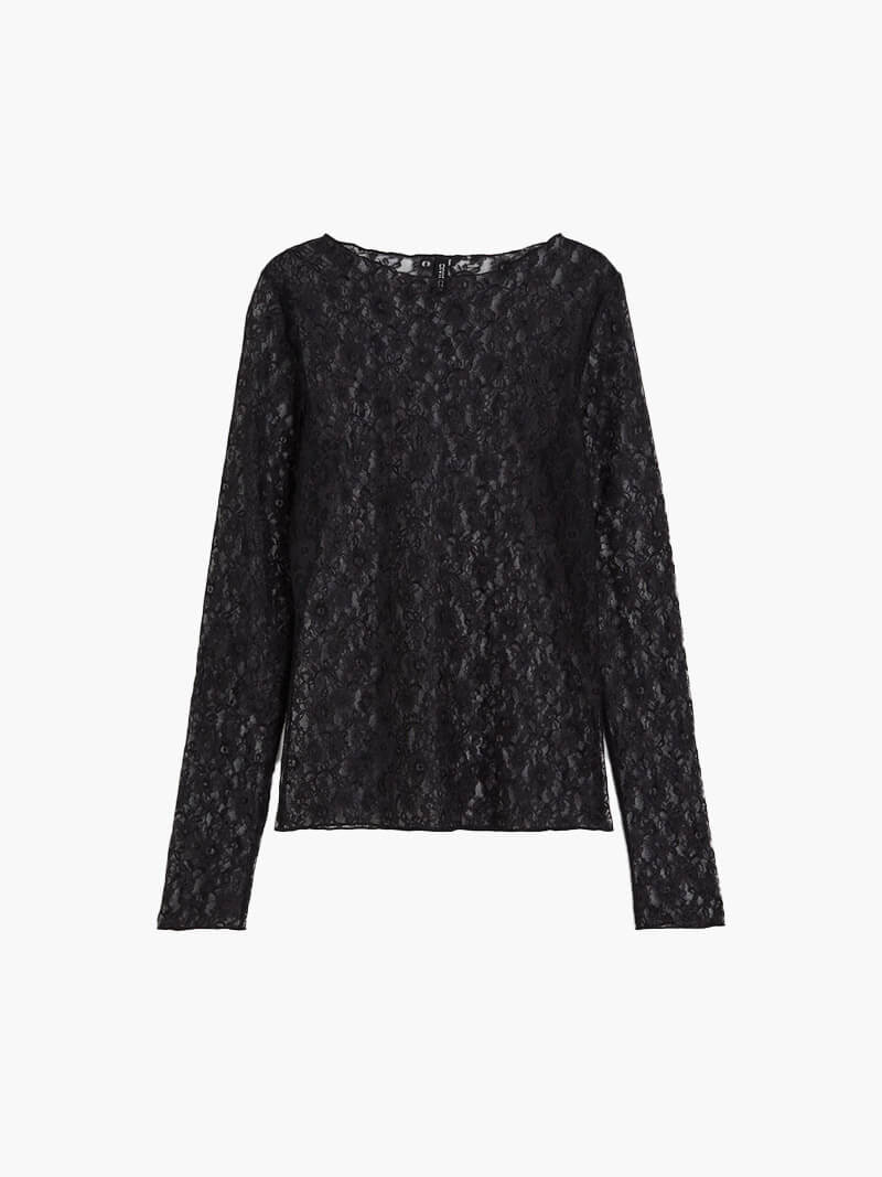 Spitzen Langarmtop für Damen