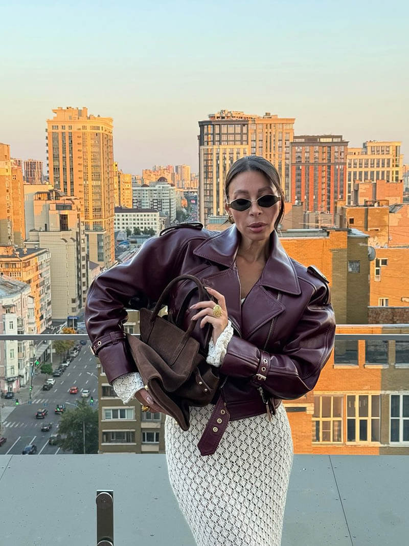 Langärmelige Kurze Jacke für Damen
