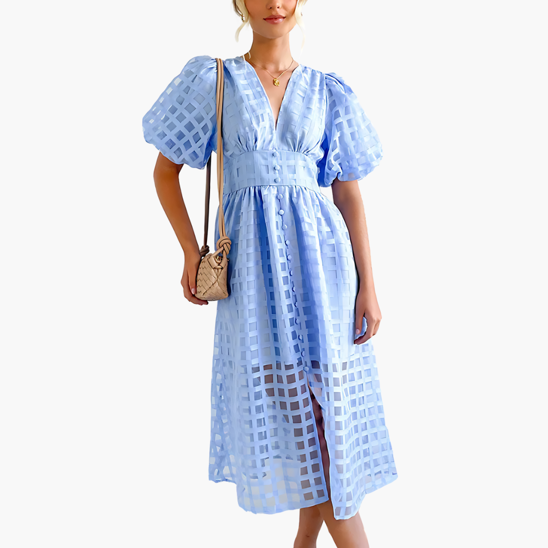 A Linie Midi Kleid für Damen