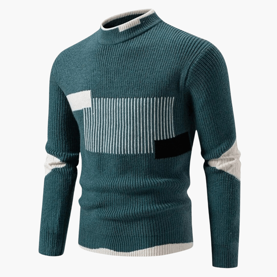 Strukturiertes Strickpullover für Herren