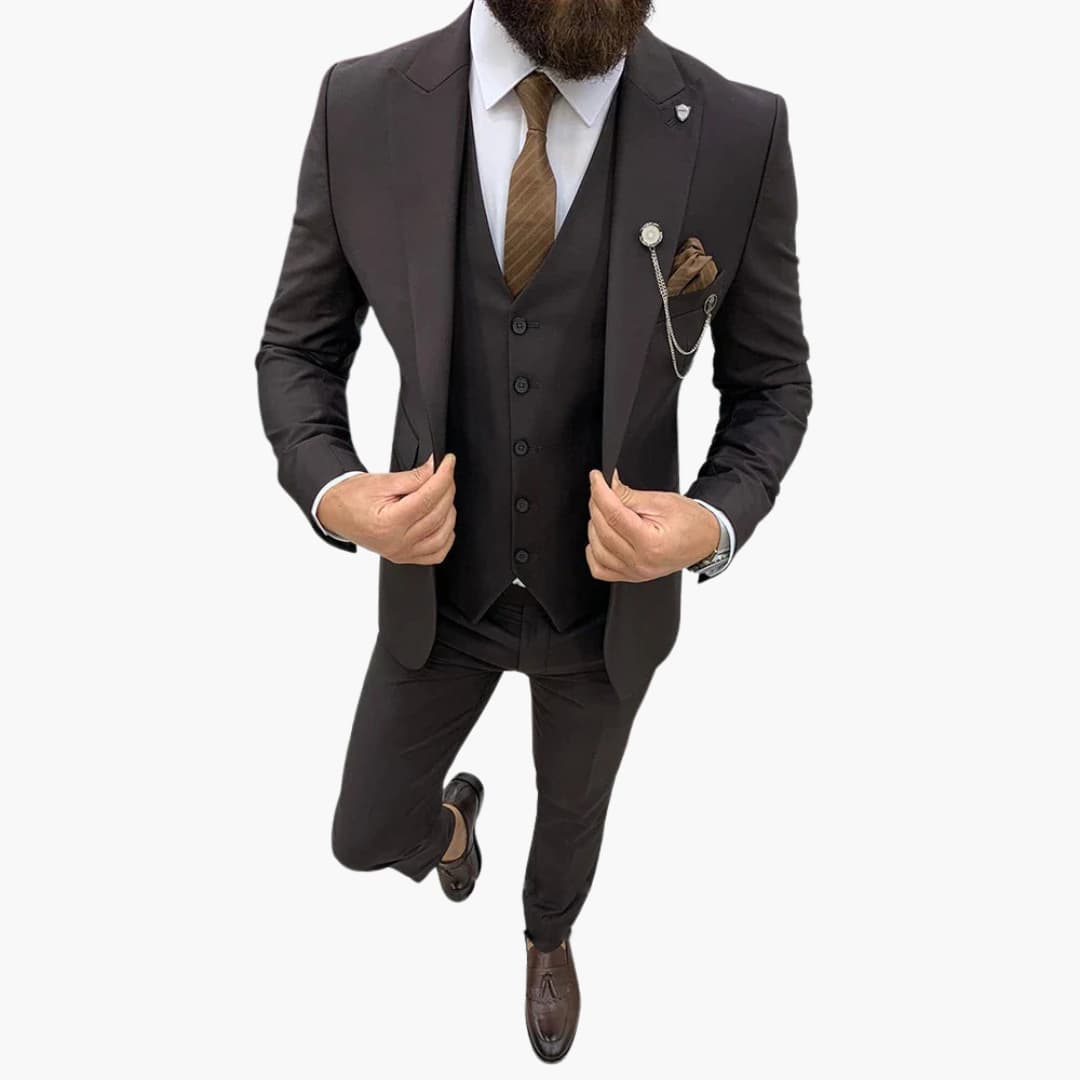 Slim Fit Abendanzug 3-teilig für Herren