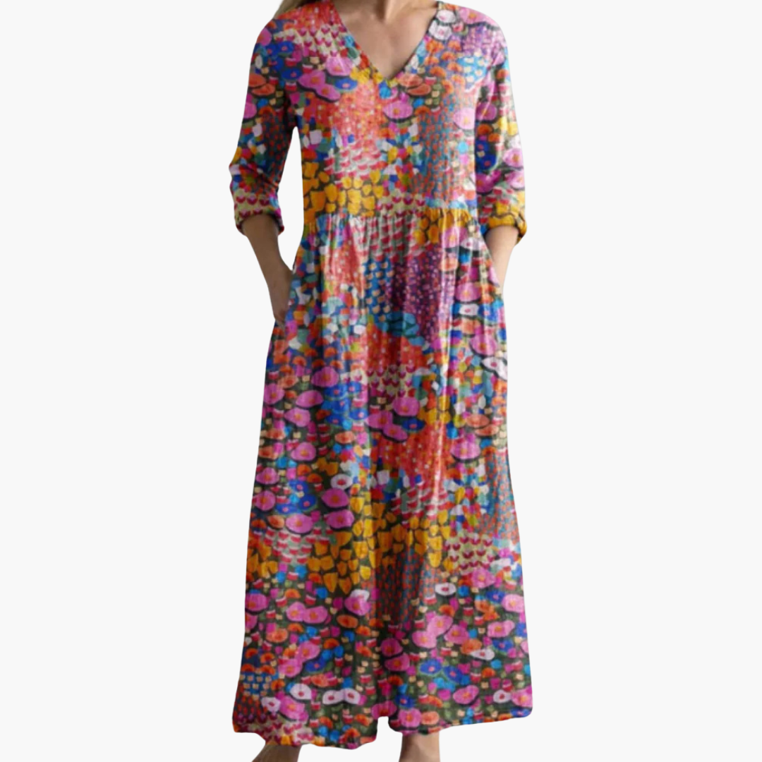 Luftiges Boho Print Kleid für Damen