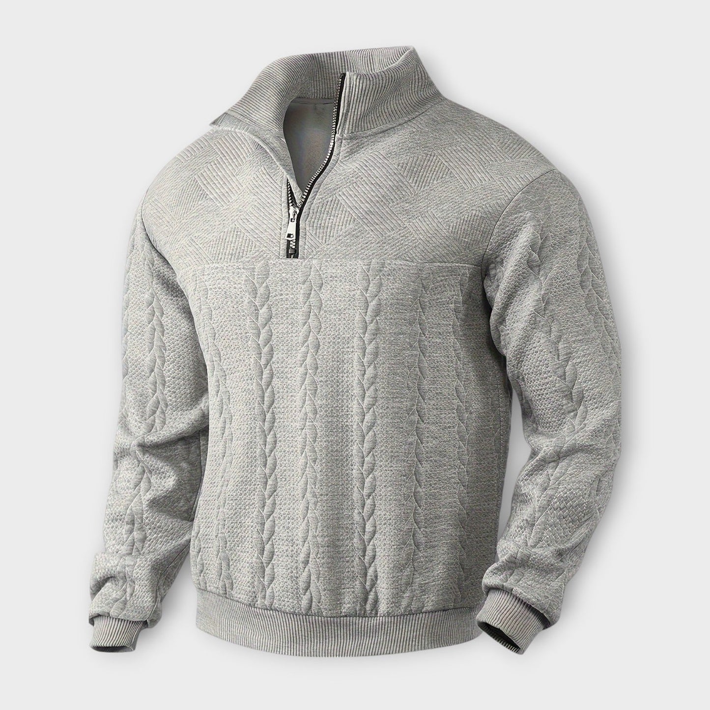 Vintage Halb-Zip Pullover für Herren
