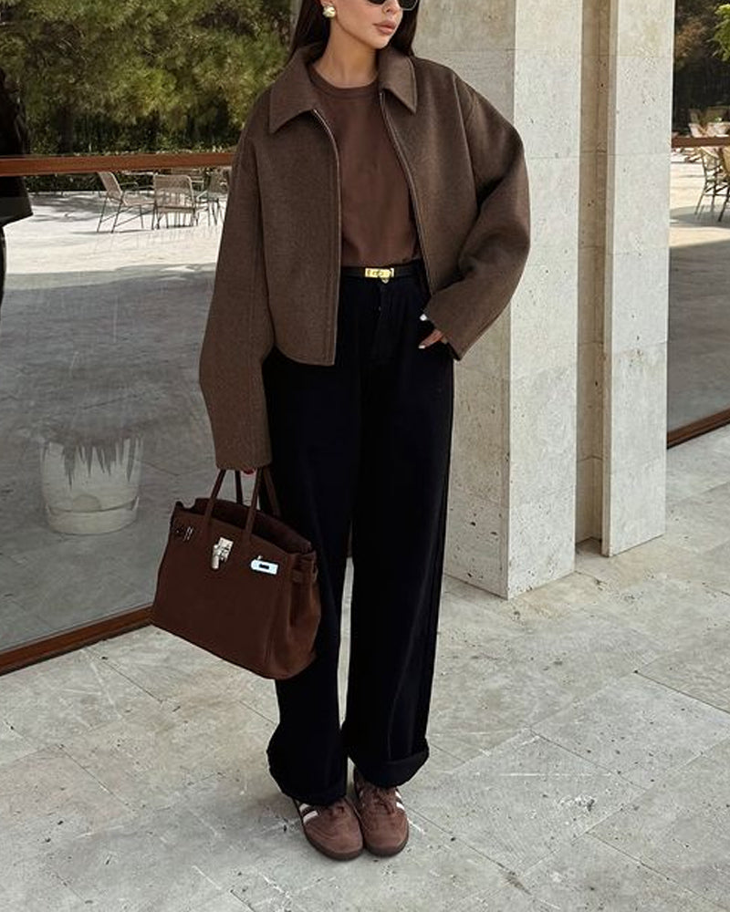 Kastenförmiger Kurzjacke für Damen