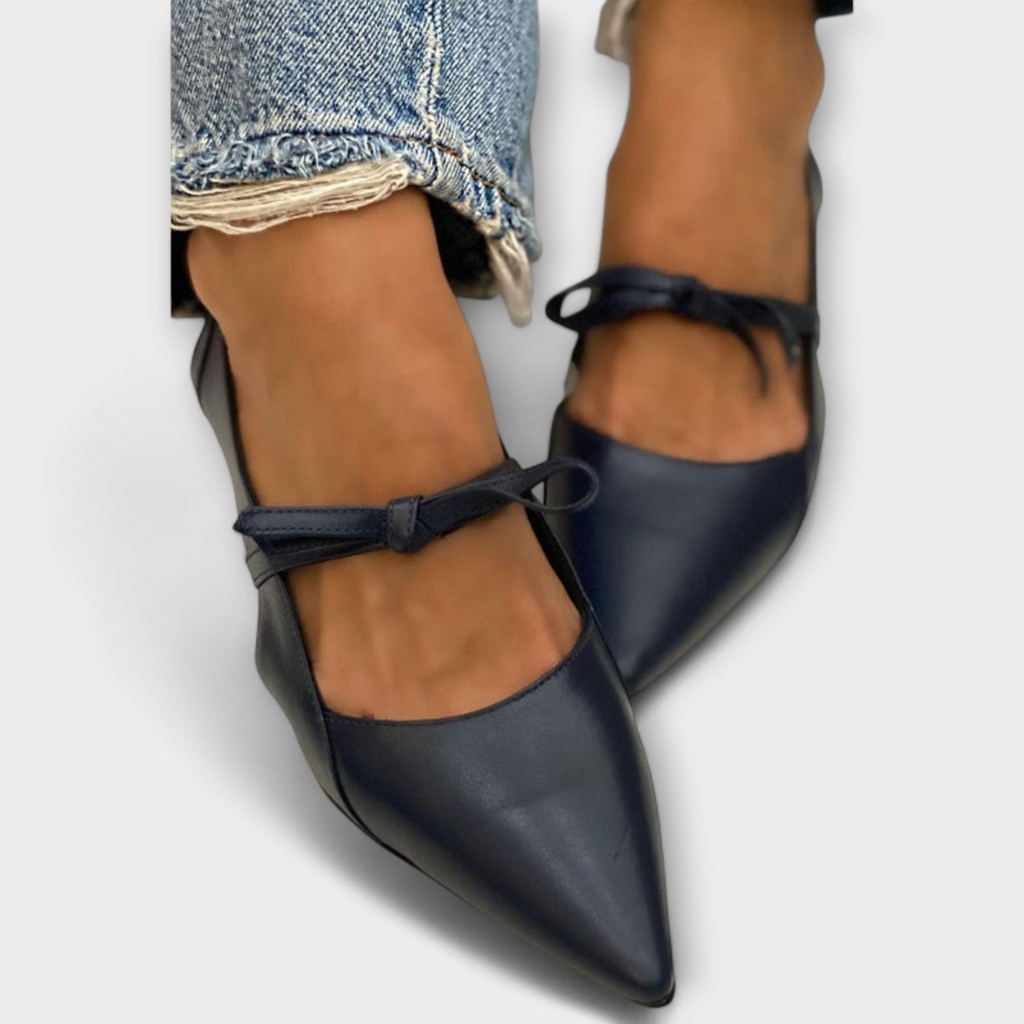Katherine - Schwarze Schuhe mit niedrigen Absätzen