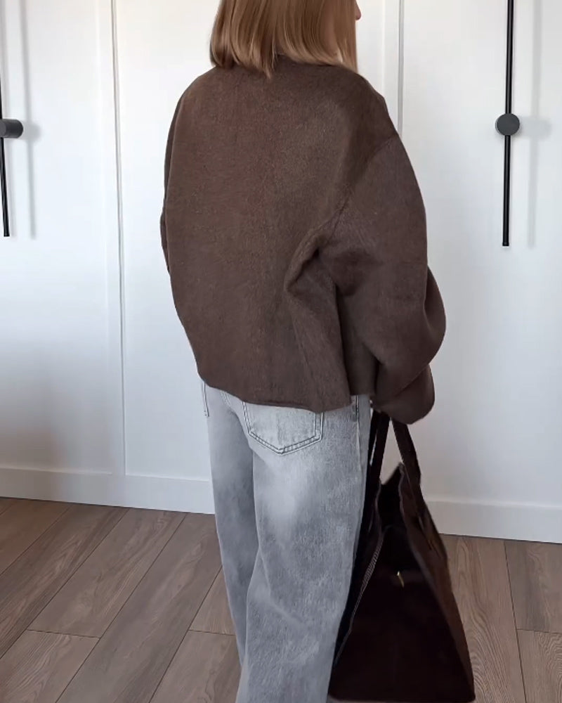Kastenförmiger Kurzjacke für Damen