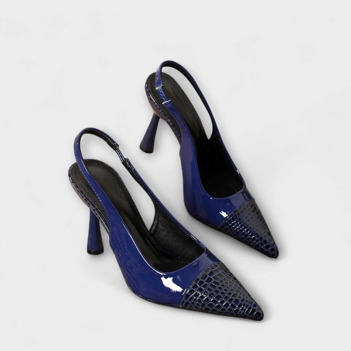 Georgia - Slingback-Stiletto-Heels mit Krokodilprägung