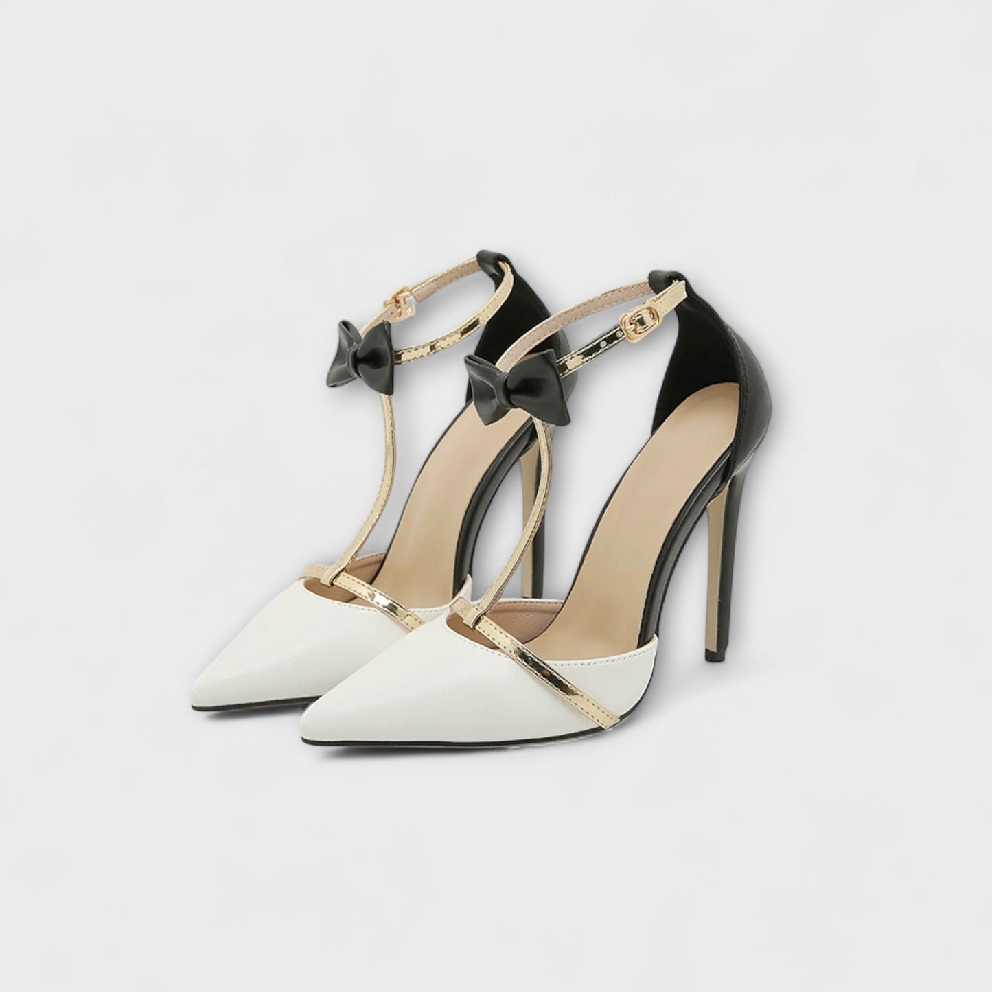 Danielle - Farblich abgesetzte spitze Stiletto-Absätze