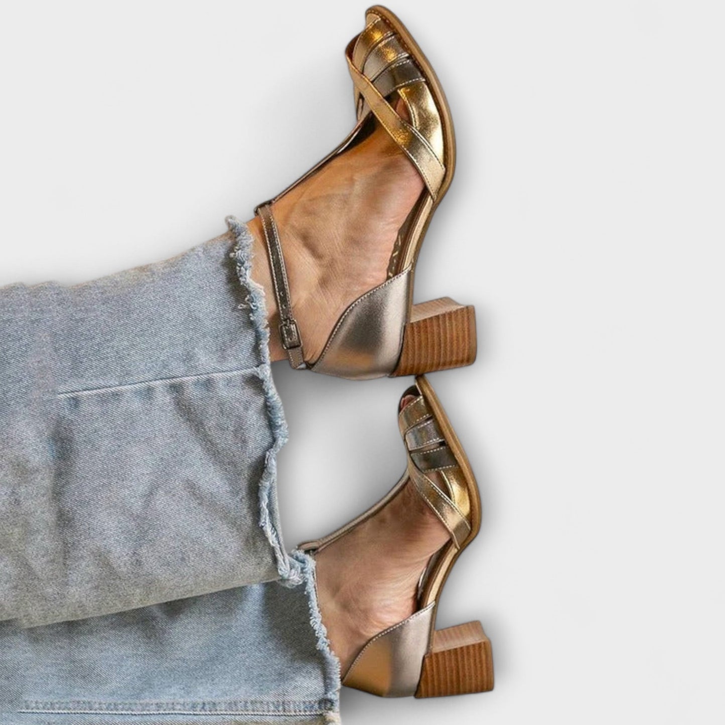 Kristen - Goldfarbene Metallic-Absätze