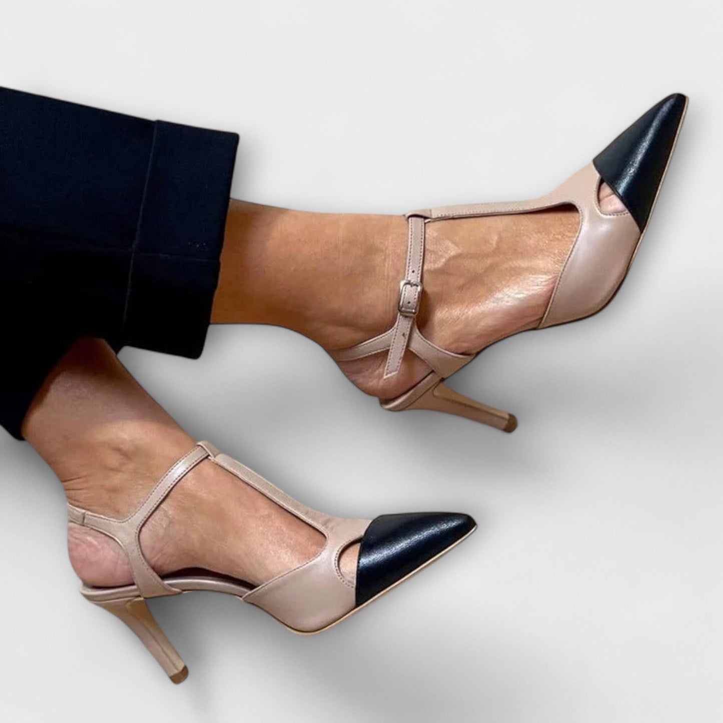 Jessica - Beigefarbene Stöckelschuhe