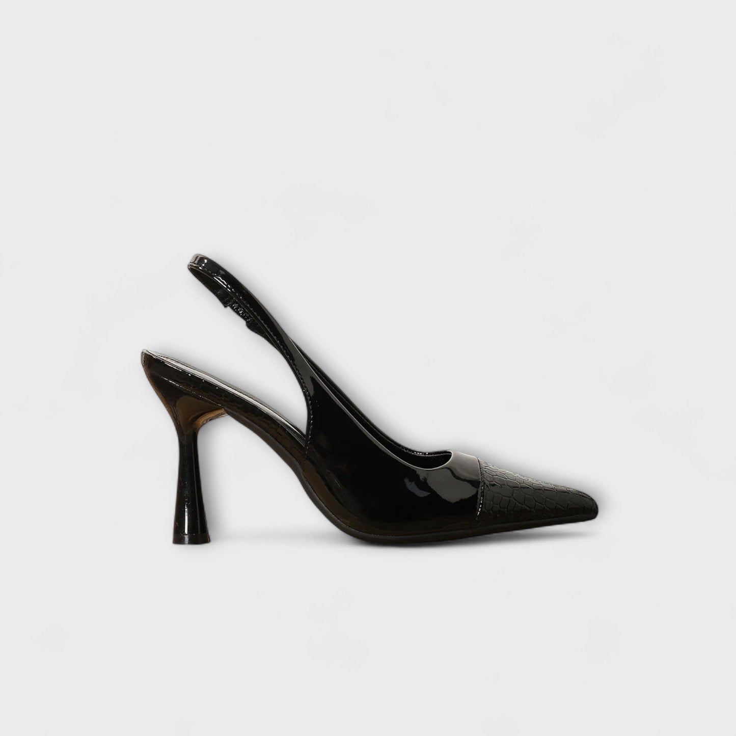 Georgia - Slingback-Stiletto-Heels mit Krokodilprägung