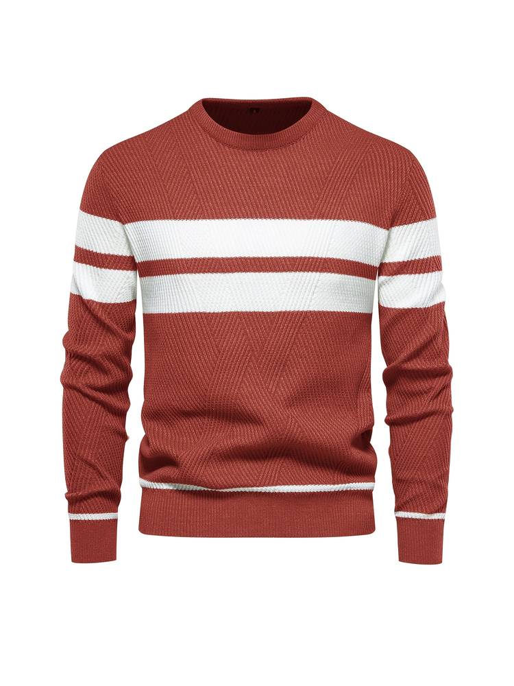 Herren-Strickpullover mit Streifen