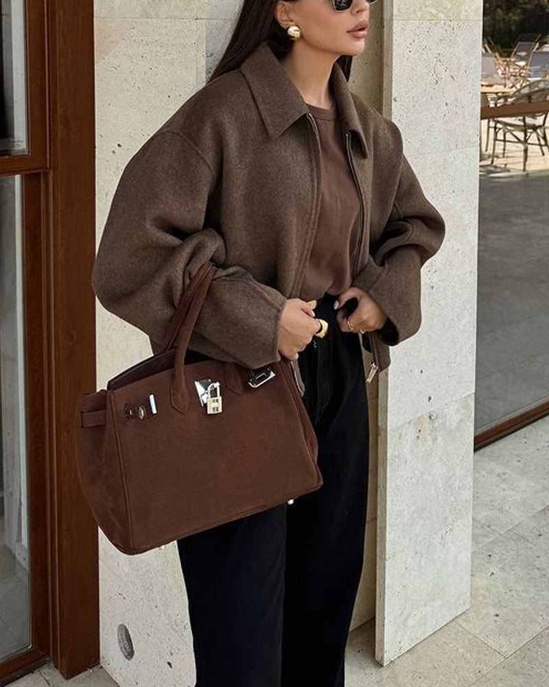 Kastenförmiger Kurzjacke für Damen