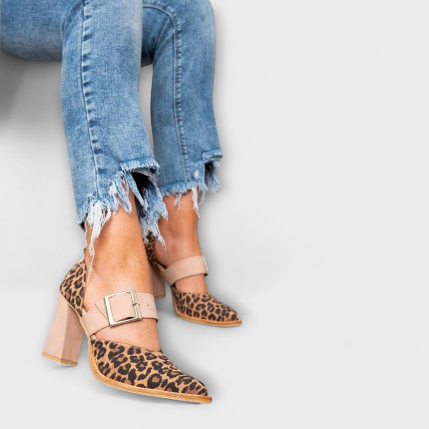 Jessica – Leopardenmuster-Chunky-Heels
