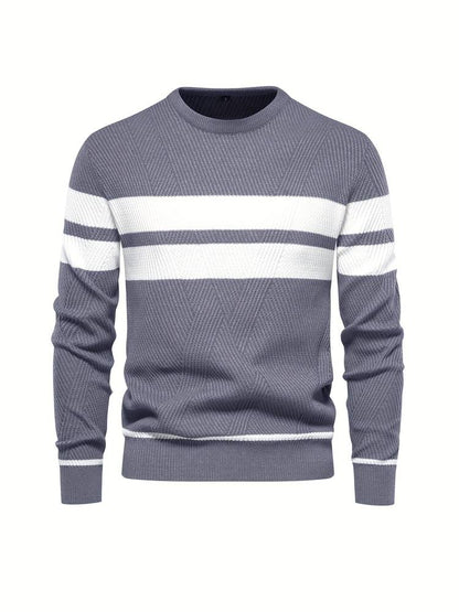 Herren-Strickpullover mit Streifen