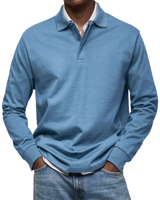 Maleko | Lässiges Langarm-Poloshirt