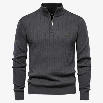 Gerippter Pullover Slim Fit für Herren