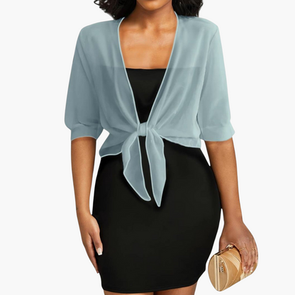 Offene Bluse mit langen Ärmeln für Damen