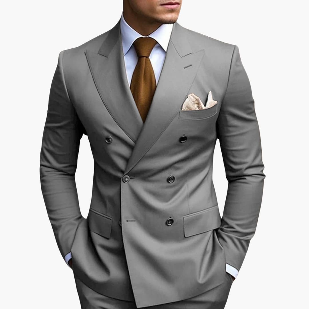 Doppelreihiger Slim Fit Anzug für Herren