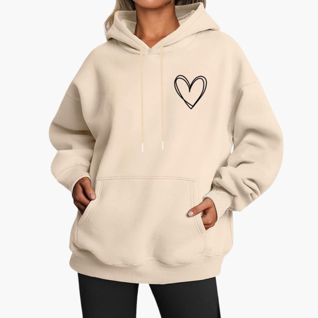 Kapuzensweatshirt mit Kängurutasche für Damen