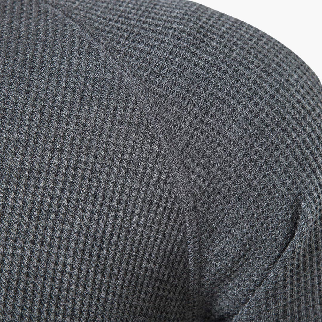 Herren-Henley-Langarm-T-Shirt