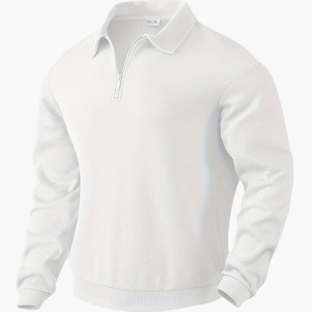 Geometrisch Gemusterter Strickpullover für Herren