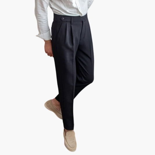 Faltenfront Hochtaillehose für Herren
