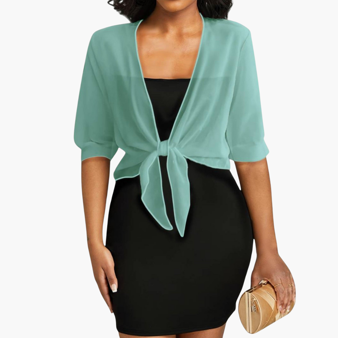 Offene Bluse mit langen Ärmeln für Damen