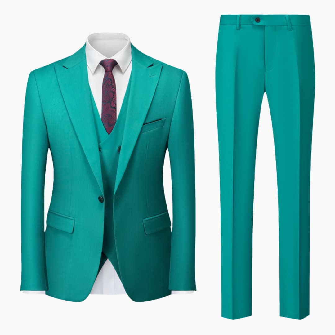 Dreiteiliger Slim-Fit Herrenanzug