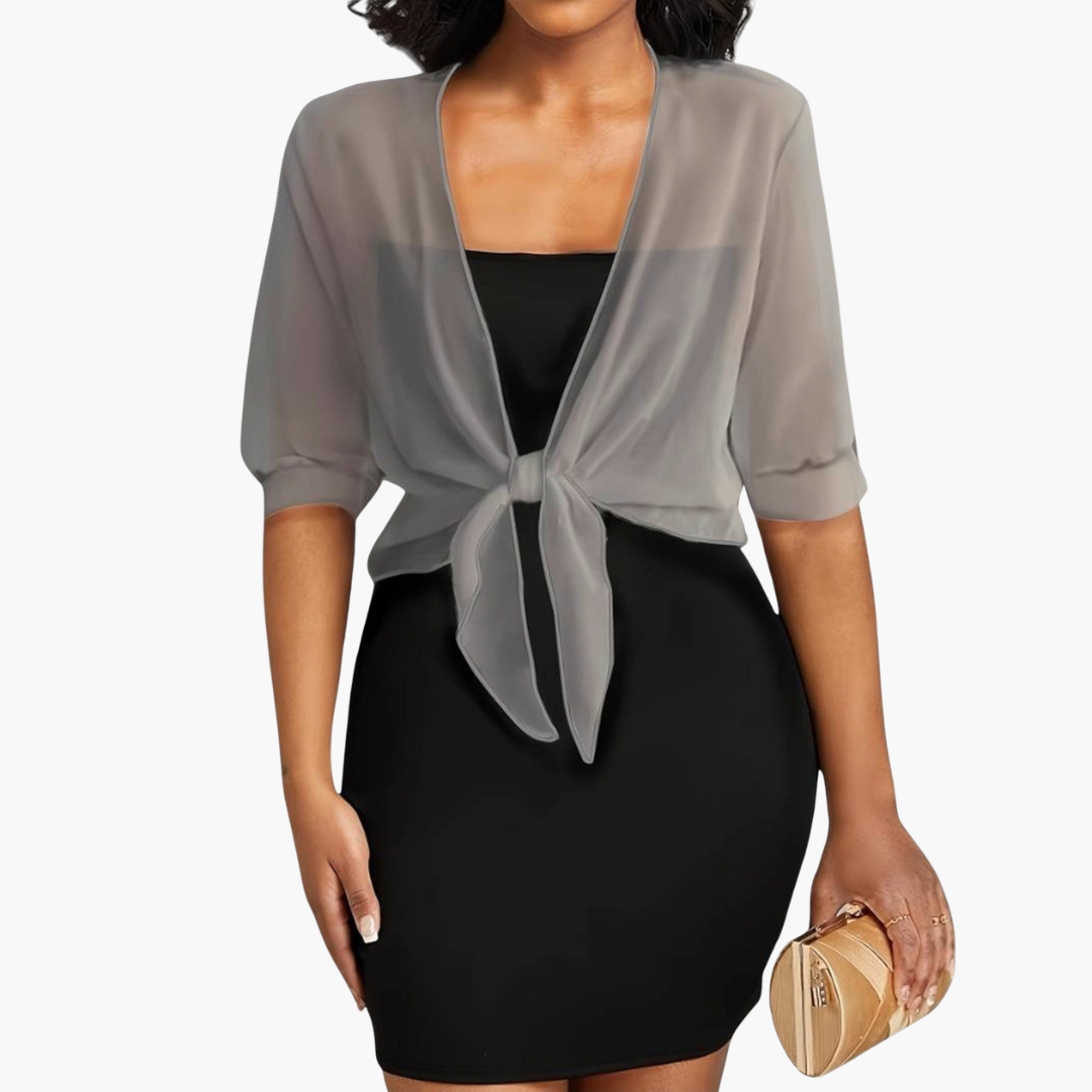 Offene Bluse mit langen Ärmeln für Damen