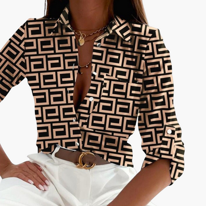 Klassischer Kragen Bluse für Damen