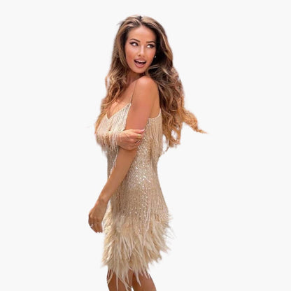 Pailletten Cocktailkleid für Damen