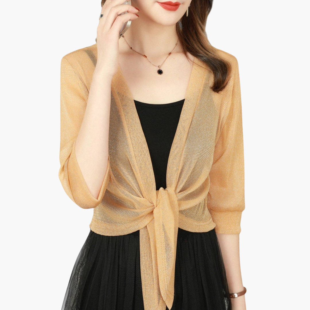 Offene Bluse mit langen Ärmeln für Damen