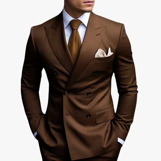 Doppelreihiger Slim Fit Anzug für Herren
