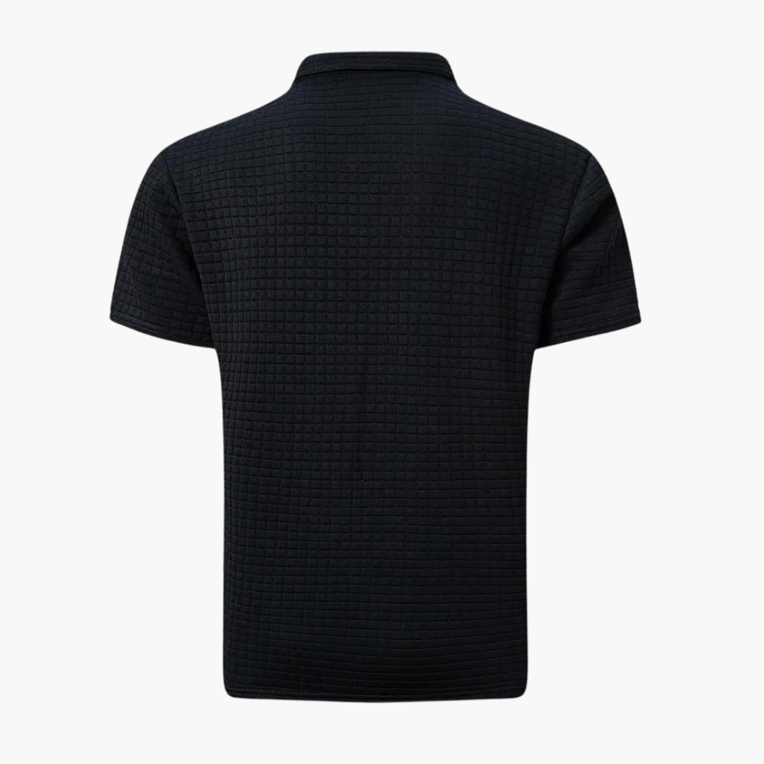 Texturiertes Slim Fit Polohemd für Herren
