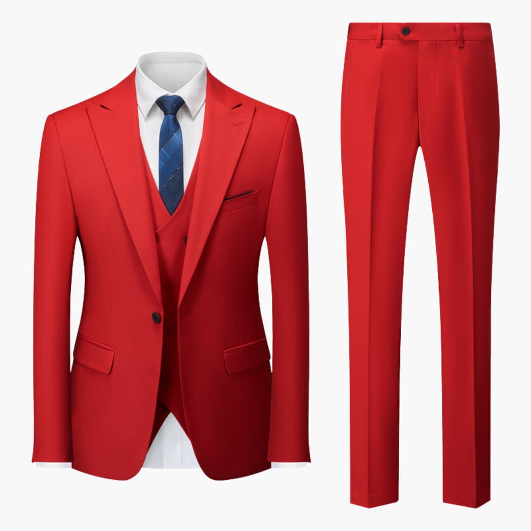 Dreiteiliger Slim-Fit Herrenanzug