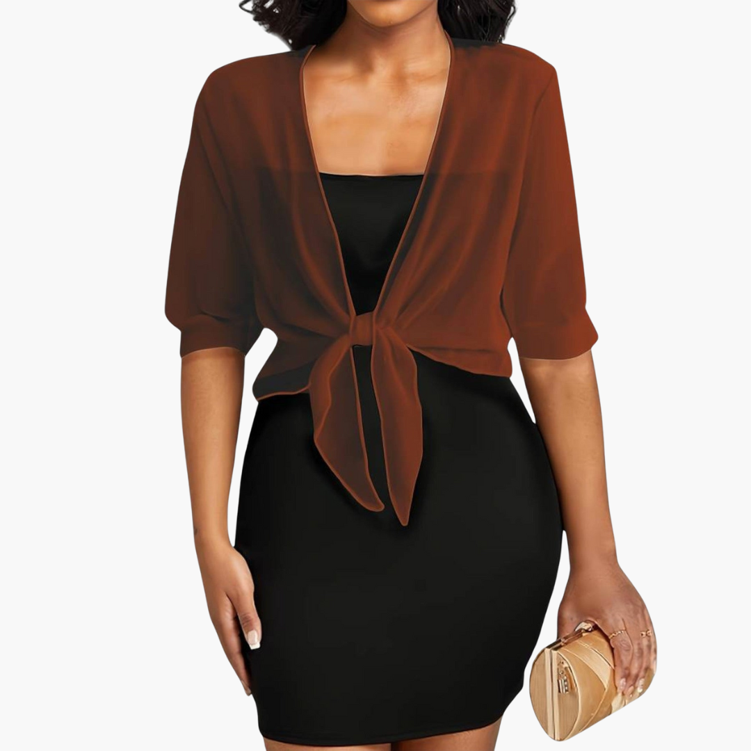 Offene Bluse mit langen Ärmeln für Damen