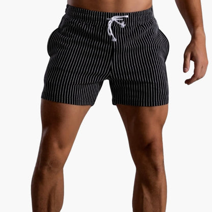 Kordelzug Gestreifte Shorts für Herren