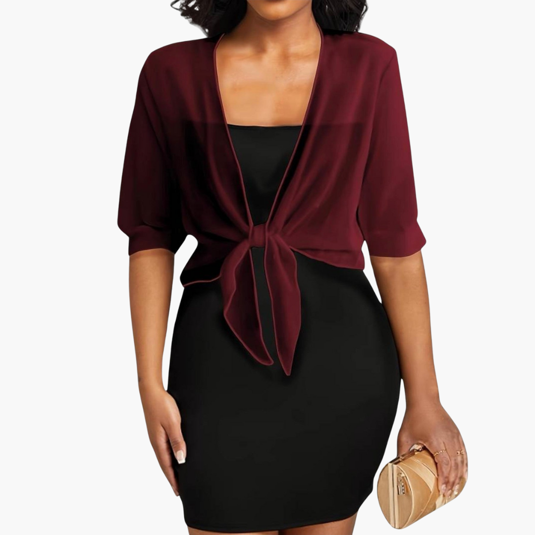 Offene Bluse mit langen Ärmeln für Damen