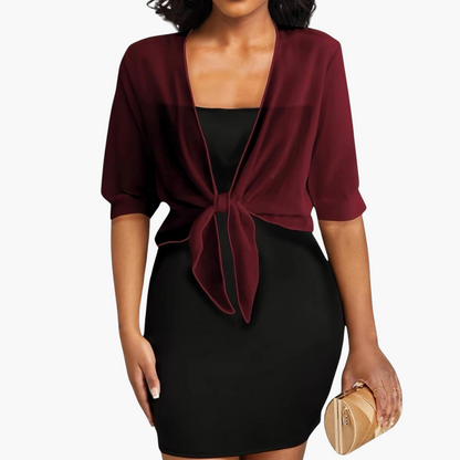 Offene Bluse mit langen Ärmeln für Damen