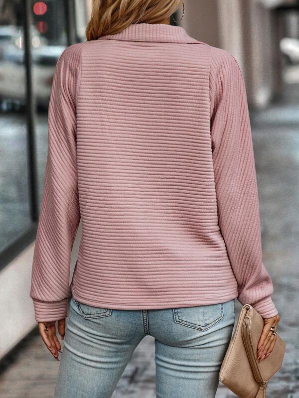V-Ausschnitt Strickpullover für Damen