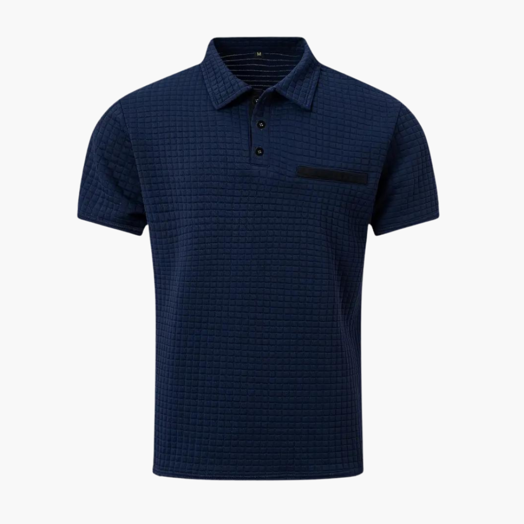 Texturiertes Slim Fit Polohemd für Herren