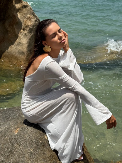 Strandkleid mit offenem Rücken