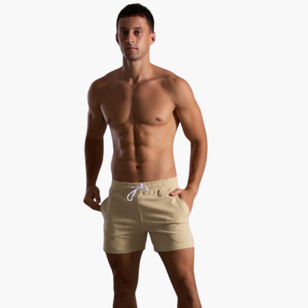 Kordelzug Gestreifte Shorts für Herren