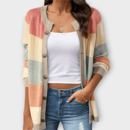 Lottenia - Gestreifte Strickjacke
