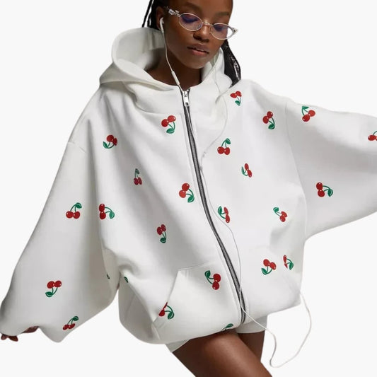 Kirschmotiv Jacke für Damen
